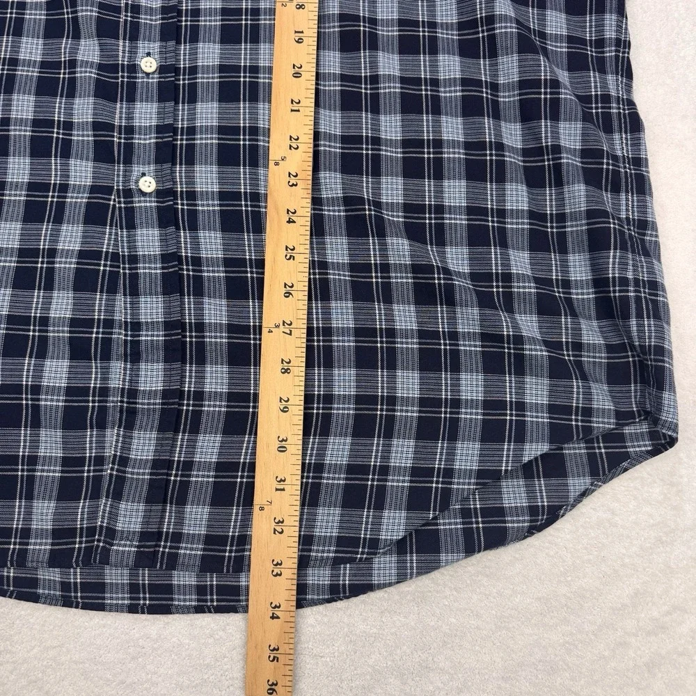 Polo Ralph Lauren‎ Yarmouth Shirt 17.5 34/35 Black Blue Glen Plaid LS